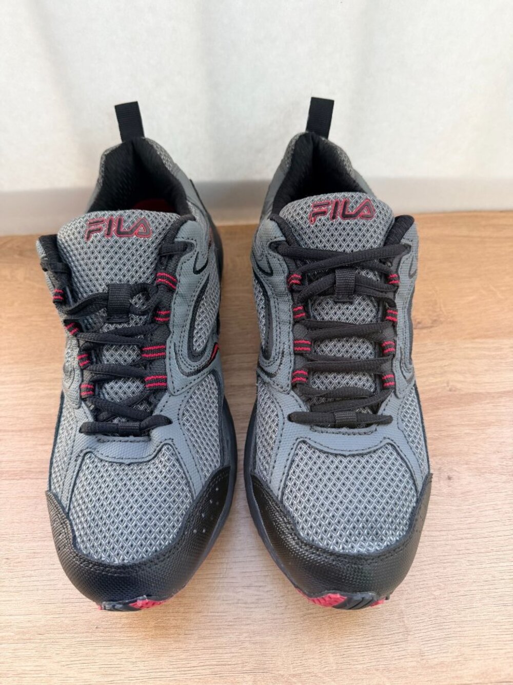 Fila Memory Foam Coolmax Athletic Sneakers Gray Red Men’s Size 9.5 - Picture 10 of 15